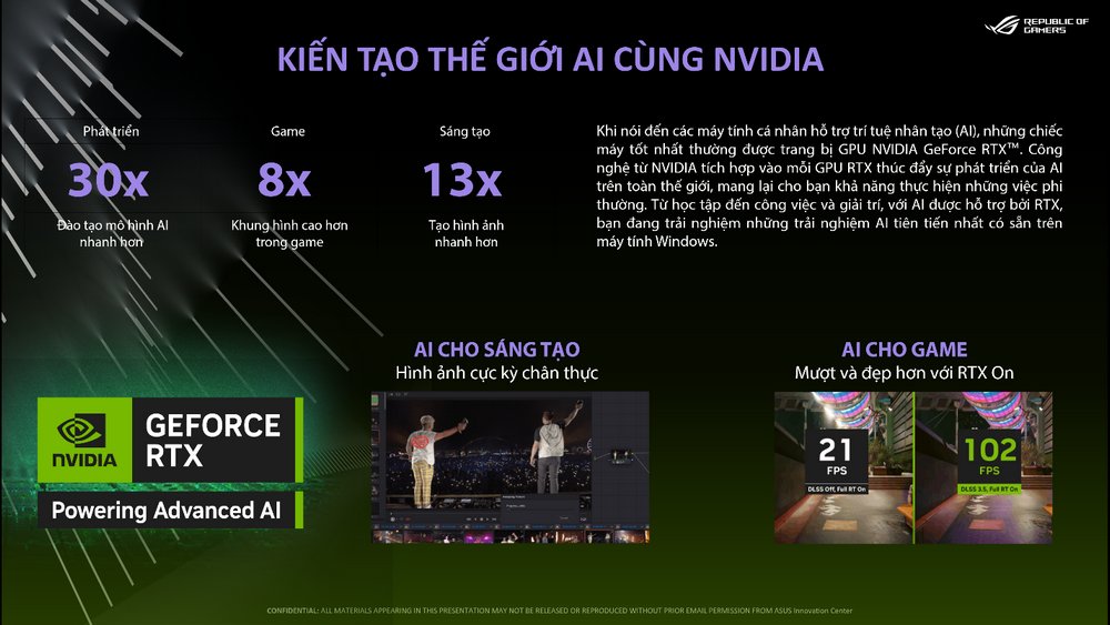 Dải laptop gaming AI của ASUS trang bị GPU NVIDIA RTX 40 Series có gì đặt biệt?