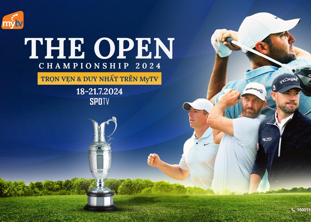 MyTV phát độc quyền giải golf The Open Championship 2024