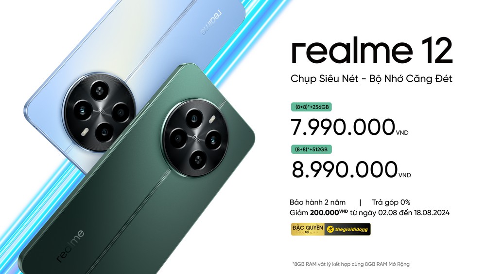 realme 12 ra mắt: Sở hữu nhiều nâng cấp ấn tượng