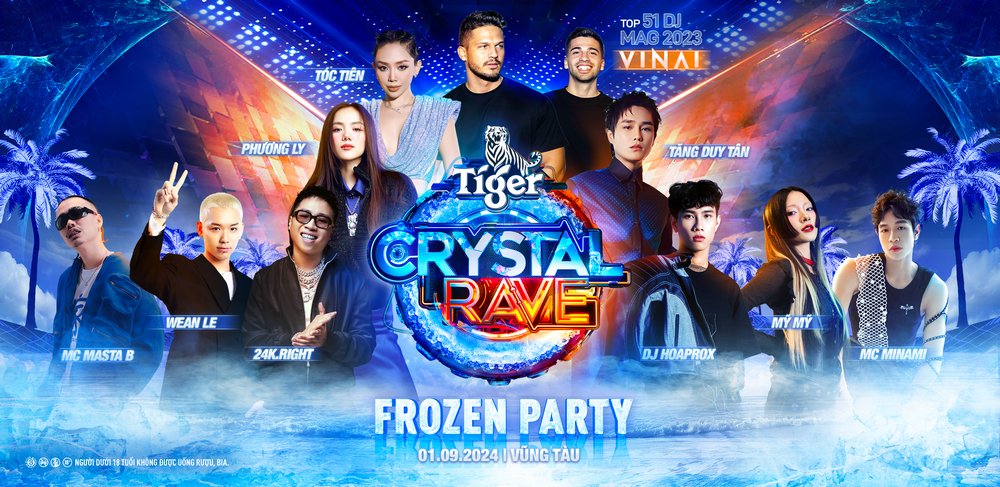 Đại nhạc hội té nước Tiger Crystal Rave sắp diễn ra