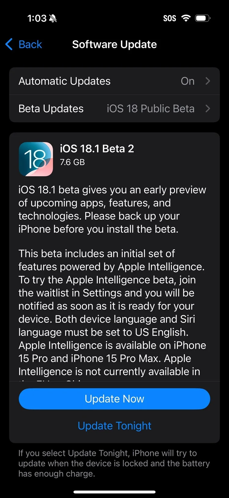 iOS 18.1 Beta 2 vừa ra mắt có gì mới?