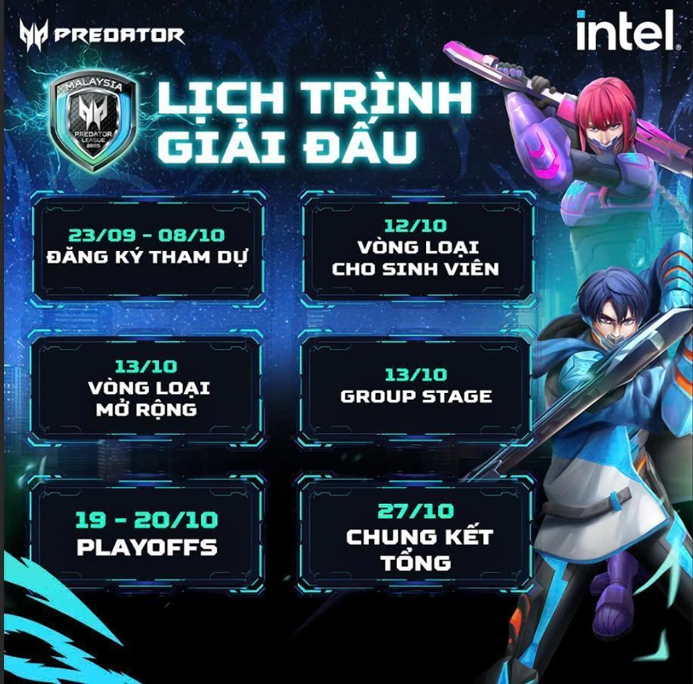 Giải đấu Predator League 2025 và vòng loại chính thức tại Việt Nam bắt đầu