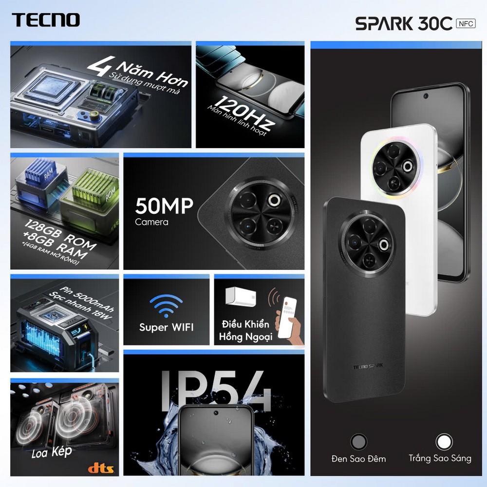 Ra mắt TECNO SPARK 30C: Thiết kế đẹp, hiệu năng cao, giá rẻ