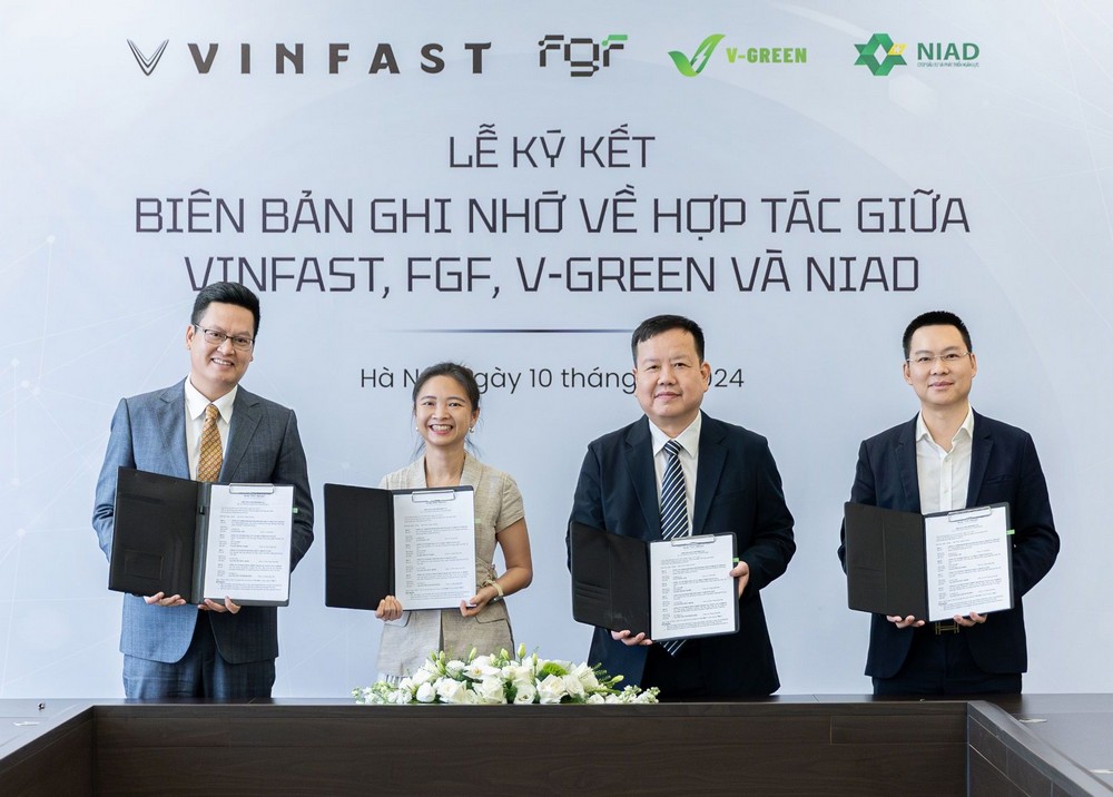 NIAD hợp tác thúc đẩy chuyển đổi xanh với VinFast, FGF và V-Green