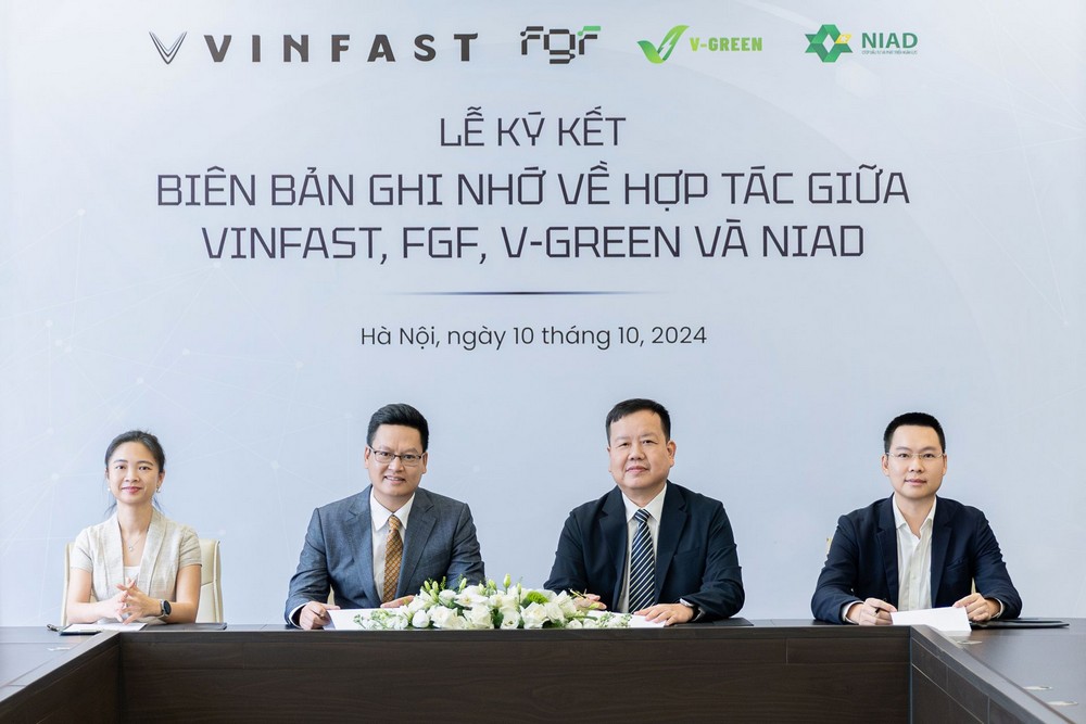 NIAD hợp tác thúc đẩy chuyển đổi xanh với VinFast, FGF và V-Green