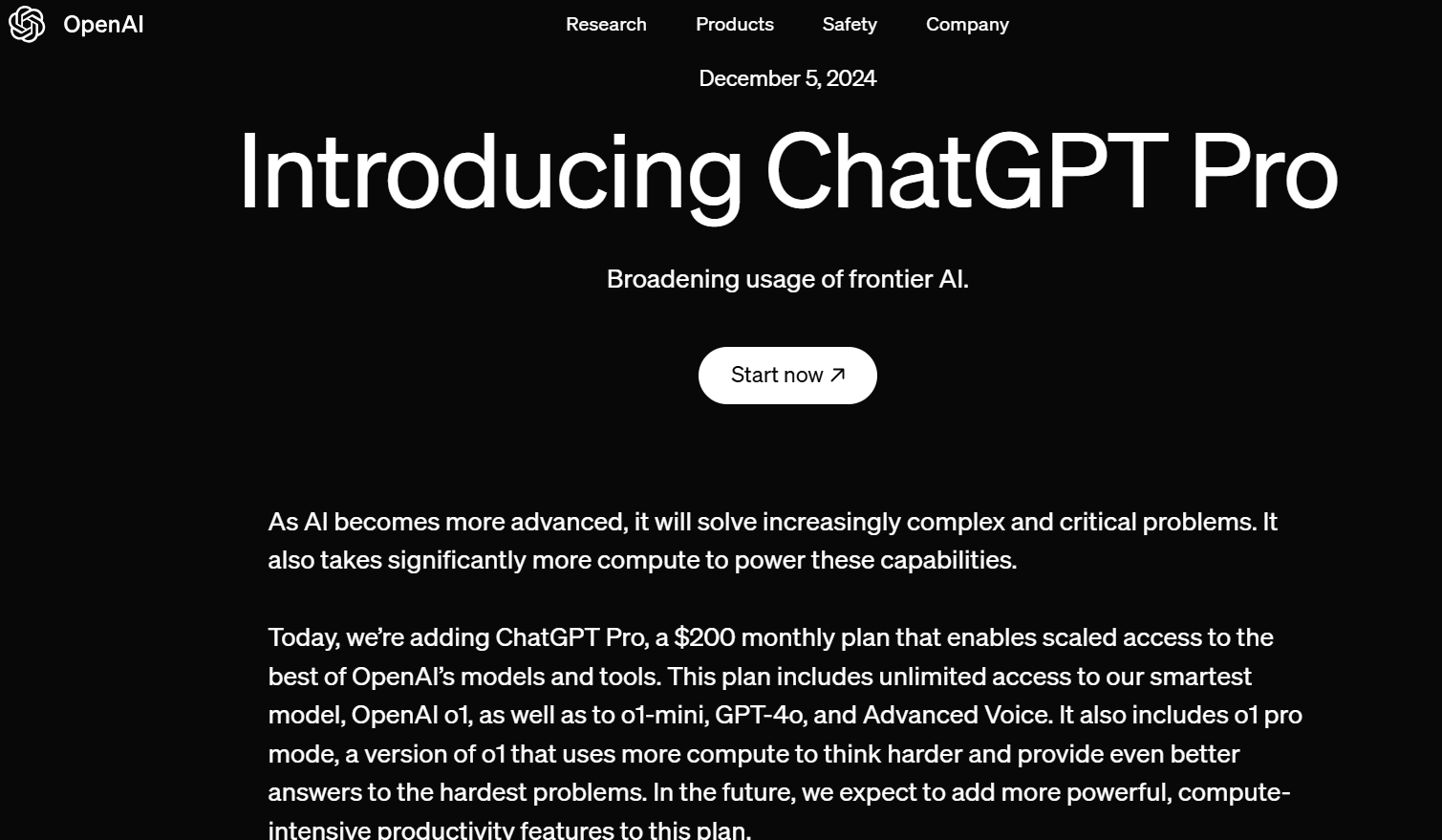 ChatGPT Pro ra mắt