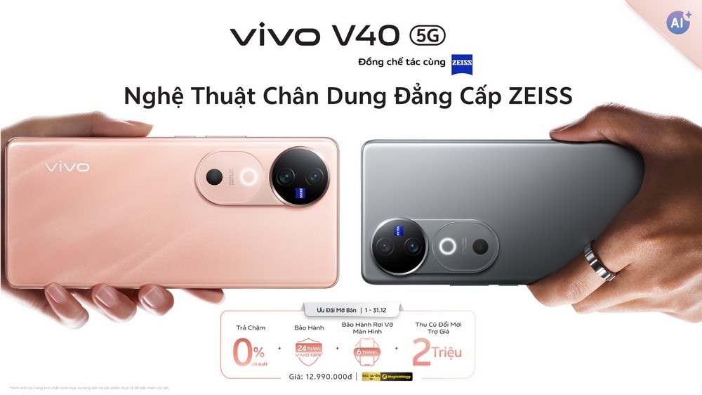 vivo V40 5G ra mắt: Nâng tầm nghệ thuật chân dung