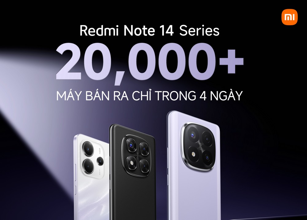 Redmi Note 14 Series vượt mốc 20.000 đơn hàng