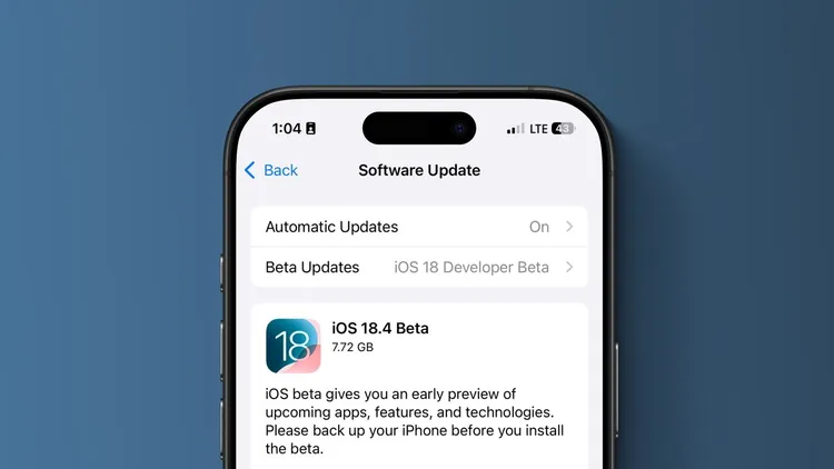 Apple phát hành iOS 18.4 Public Beta 1