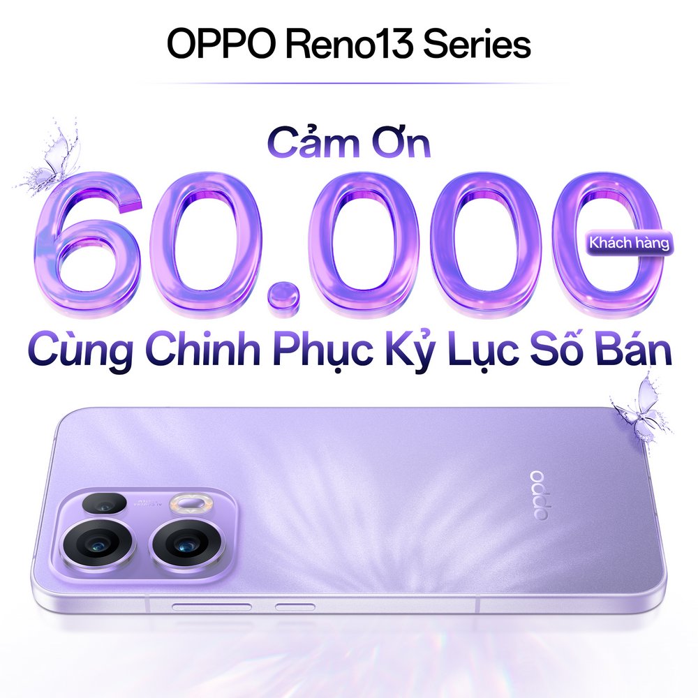 OPPO Reno13 Series đạt doanh số cao nhất lịch sử