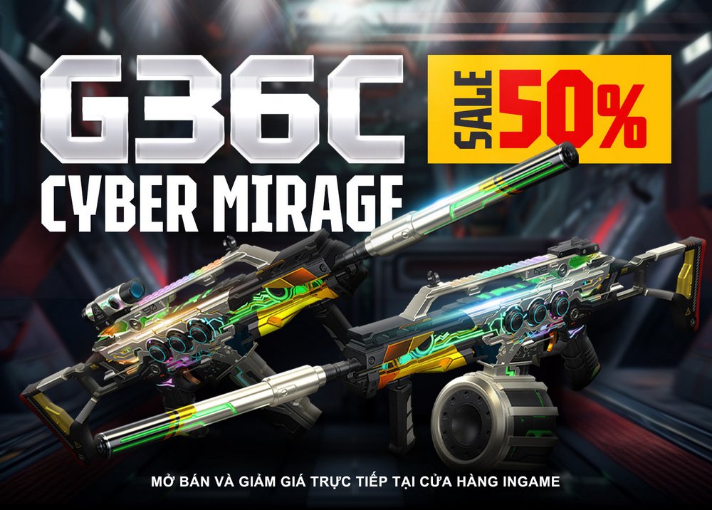 Game thủ Đột Kích đón tháng 5 với G36C Cyber Mirage và QCMM mới