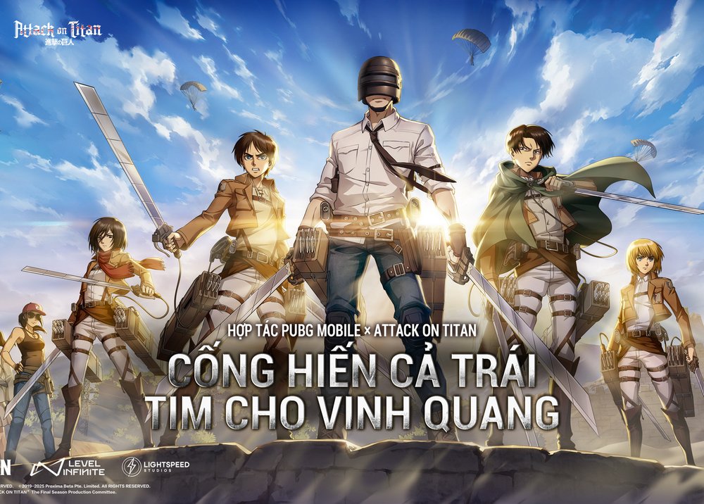 PUBG MOBILE update 3.8, hợp tác cùng Attack on Titan