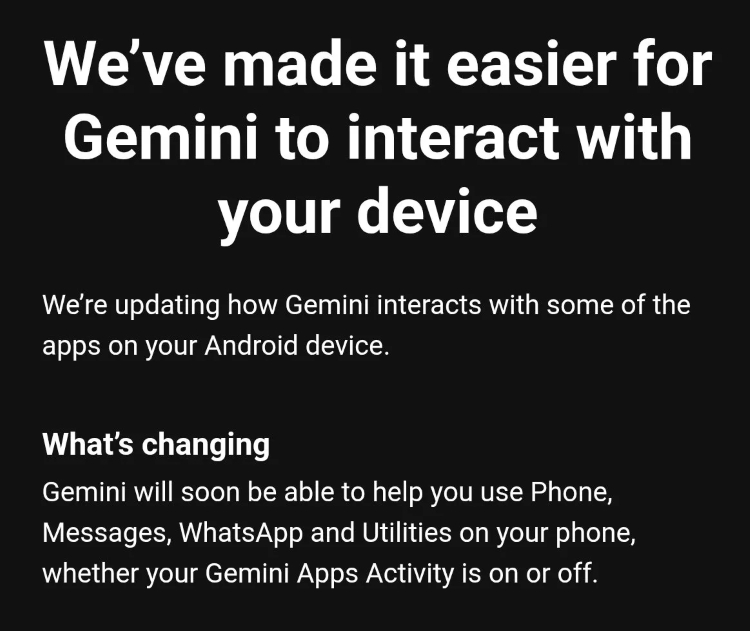 Gemini sẽ 'theo dõi' điện thoại Android