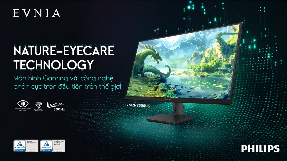 Evnia trình làng màn hình bảo vệ mắt game thủ