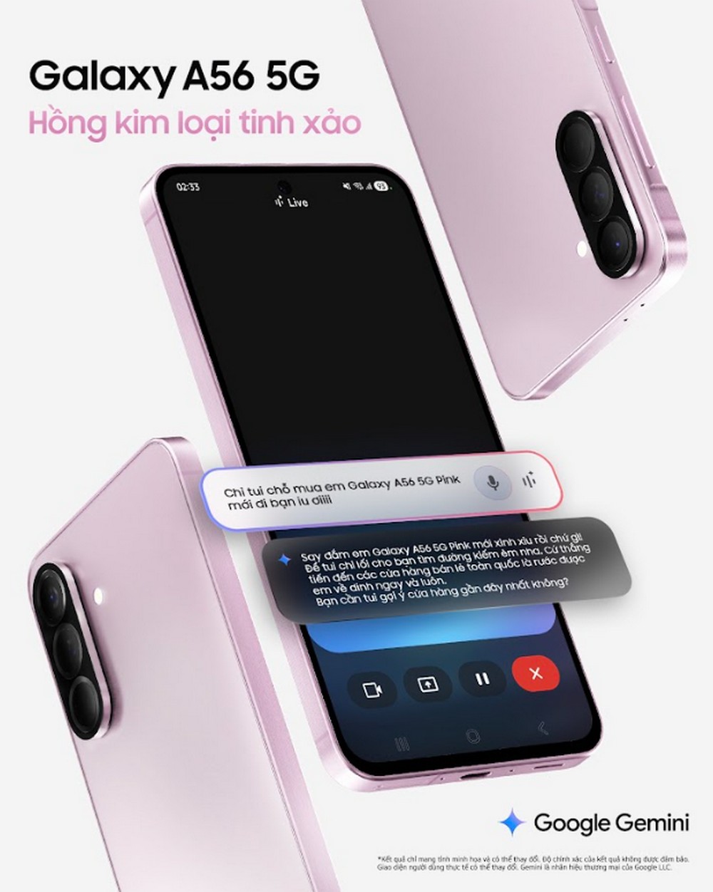 Samsung ra mắt Galaxy A56 5G Hồng mới, khuấy động mùa hè cùng HIEUTHUHAI