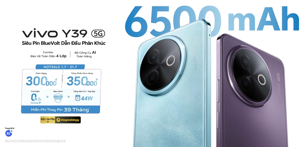 vivo Y39 5G chính thức ra mắt