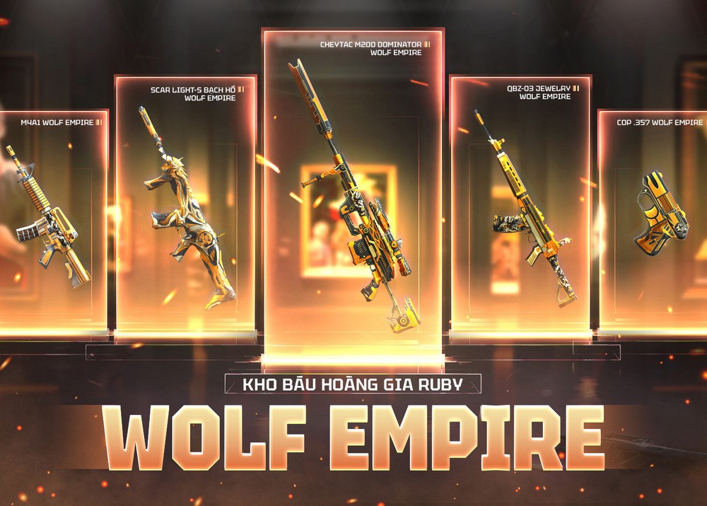 Đột Kích chốt tháng 7 với Kho Báu Hoàng Gia Ruby Wolf Empire đầy bản lĩnh