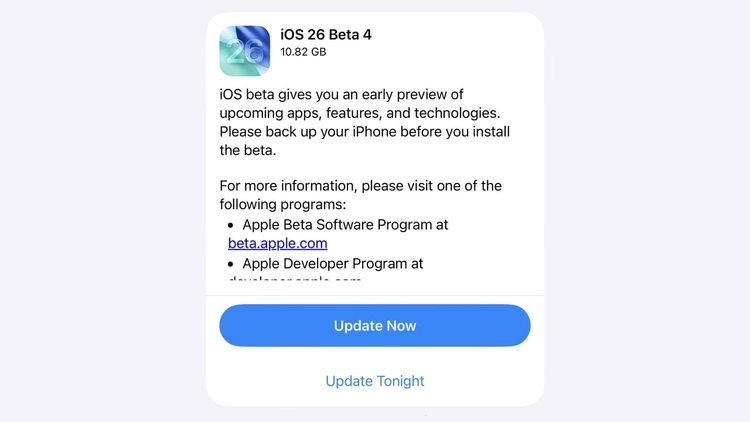 iOS 26 Beta 4 sửa lỗi tin nhắn khó chịu