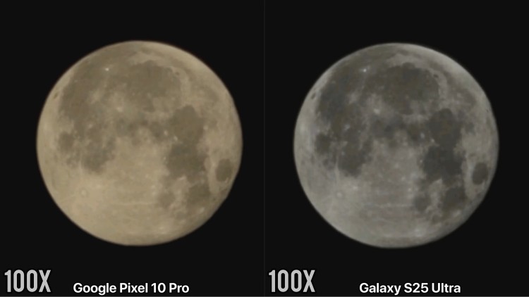 Google Pixel 10 Pro vs Samsung Galaxy S25 Ultra 100X camera zoom 
