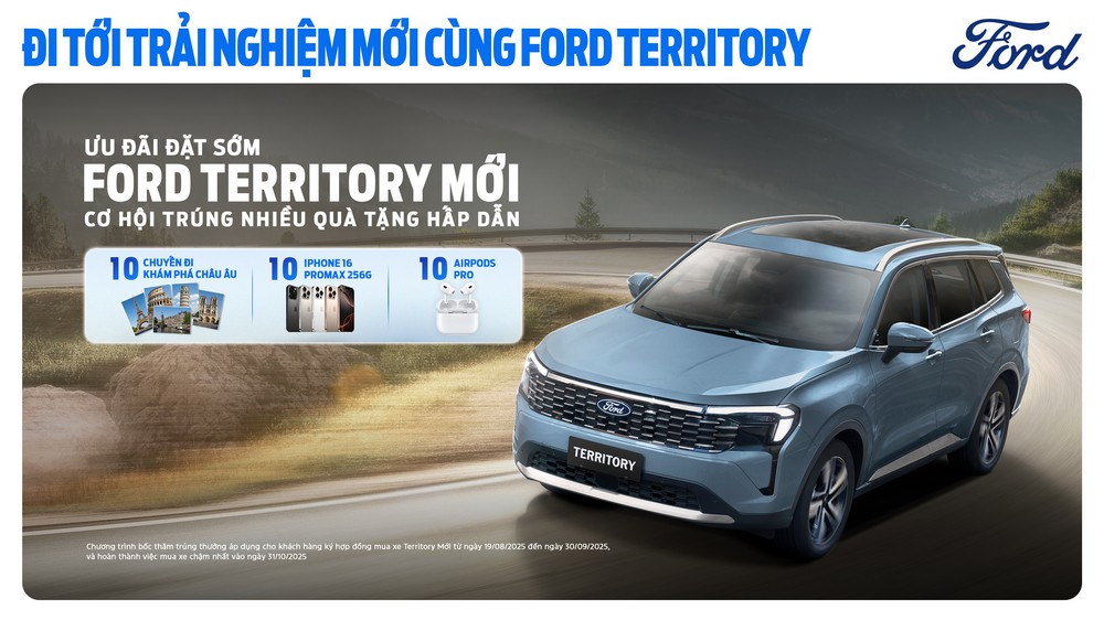 Ford Territory Mới ưu đãi lớn, quà tặng tiền tỷ