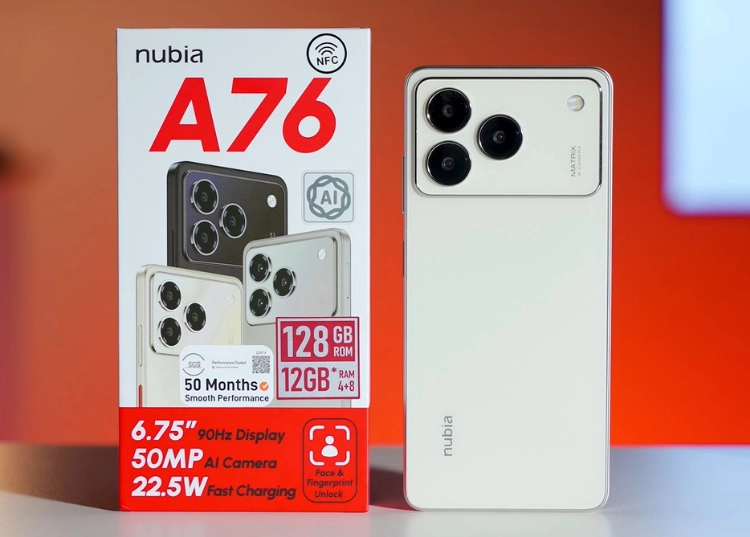 Nubia A76: Giá hơn 2 triệu, thiết kế như iPhone 17 Pro