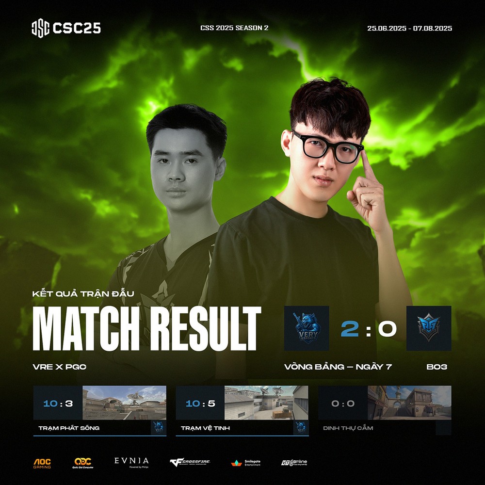 CSC 2025 S2: Very Esports - Sức mạnh hủy diệt đặt dấu chấm hết cho mọi đối thủ