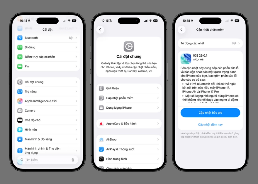 Apple phát hành iOS 26.0.1 với tính năng gì mới?