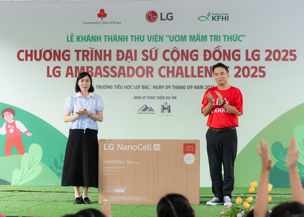 LG khánh thành thư viện "Ươm mầm tri thức" tại Lạng Sơn