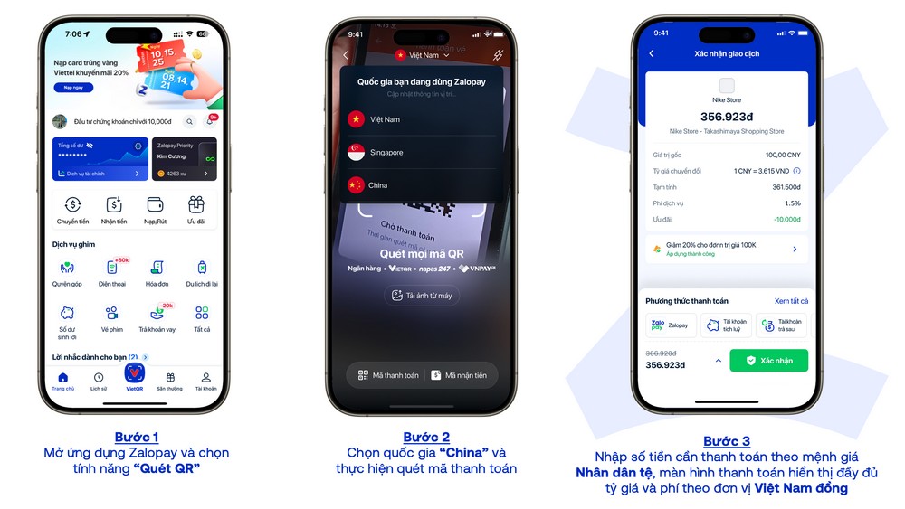 Zalopay triển khai tính năng Quét QR quốc tế tại Trung Quốc