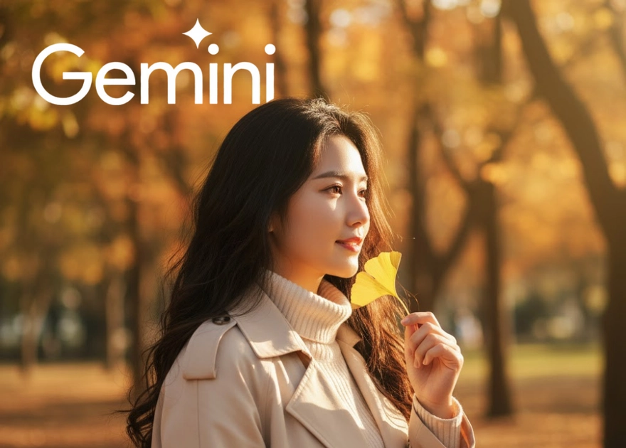 Câu lệnh chụp ảnh mùa thu lá vàng bằng Gemini AI