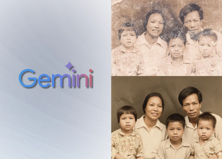"Cứu" ảnh cũ, phục chế chỉ với 1 câu lệnh Gemini