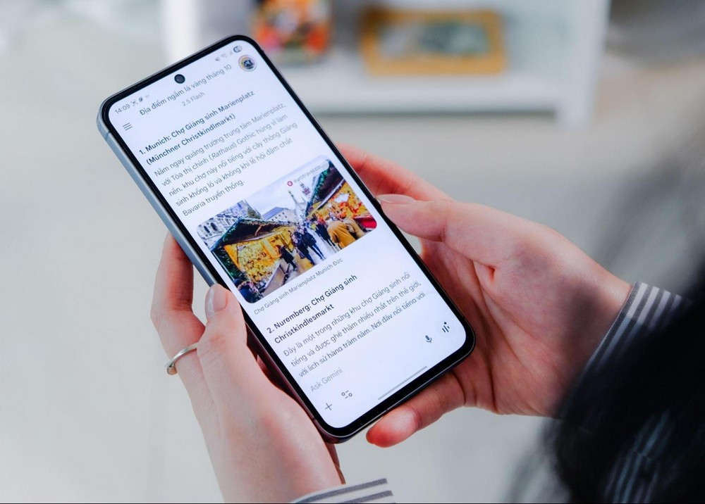 Hết lo "Đi đâu bây giờ?" nhờ có trợ lý AI Gemini Live trên Galaxy A56 5G