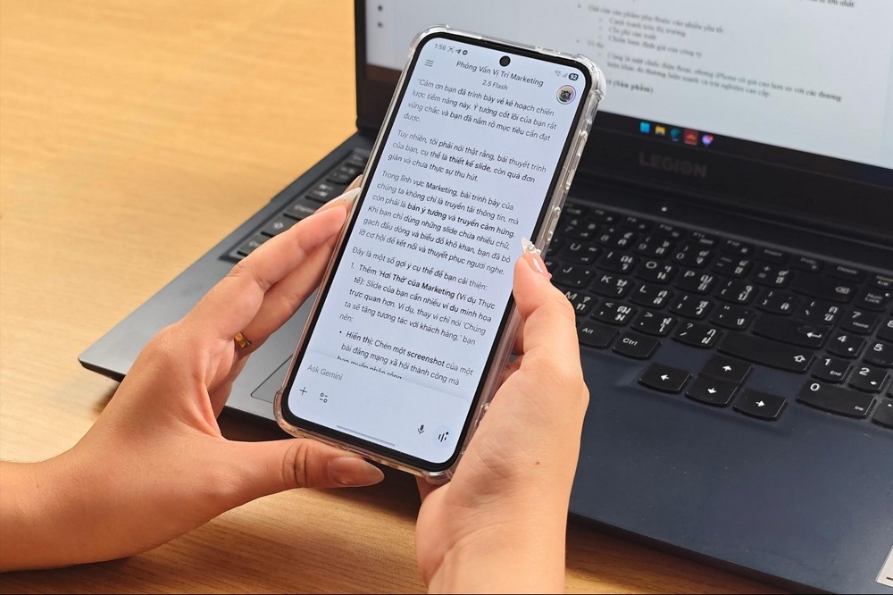 Tự tin ‘chốt deal’ mọi cuộc phỏng vấn với Gemini Live trên Galaxy A56 5G