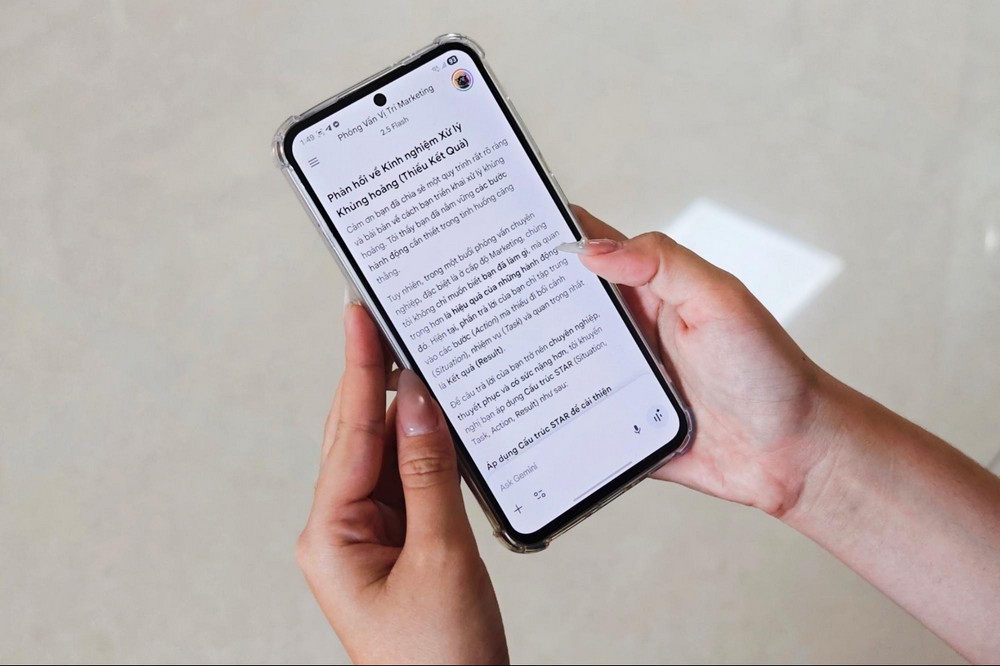 Tự tin ‘chốt deal’ mọi cuộc phỏng vấn với Gemini Live trên Galaxy A56 5G