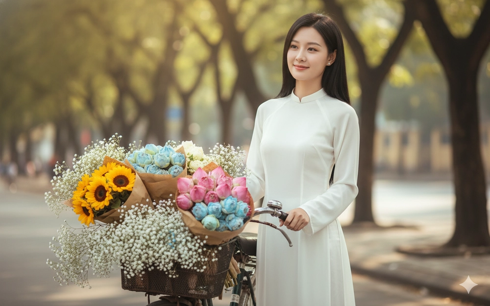 "Hóa" nàng thơ mùa Thu chỉ với 1 câu lệnh Gemini AI