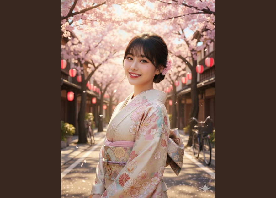 Prompt tạo ảnh check-in hoa anh đào Nhật Bản