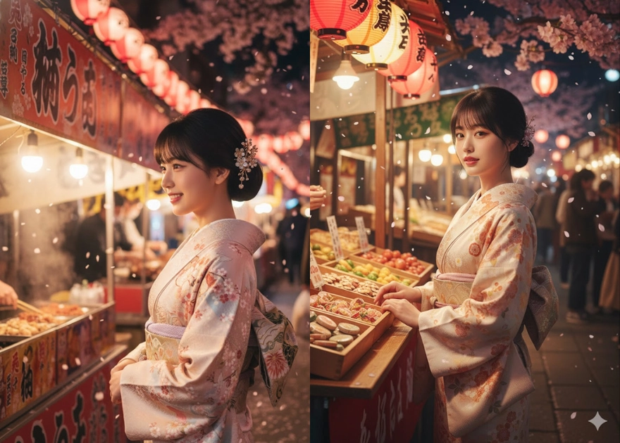 Prompt tạo ảnh check-in hoa anh đào Nhật Bản