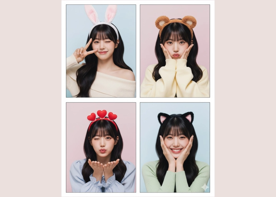 Prompt tạo ảnh Photobooth cute cực dễ bằng AI