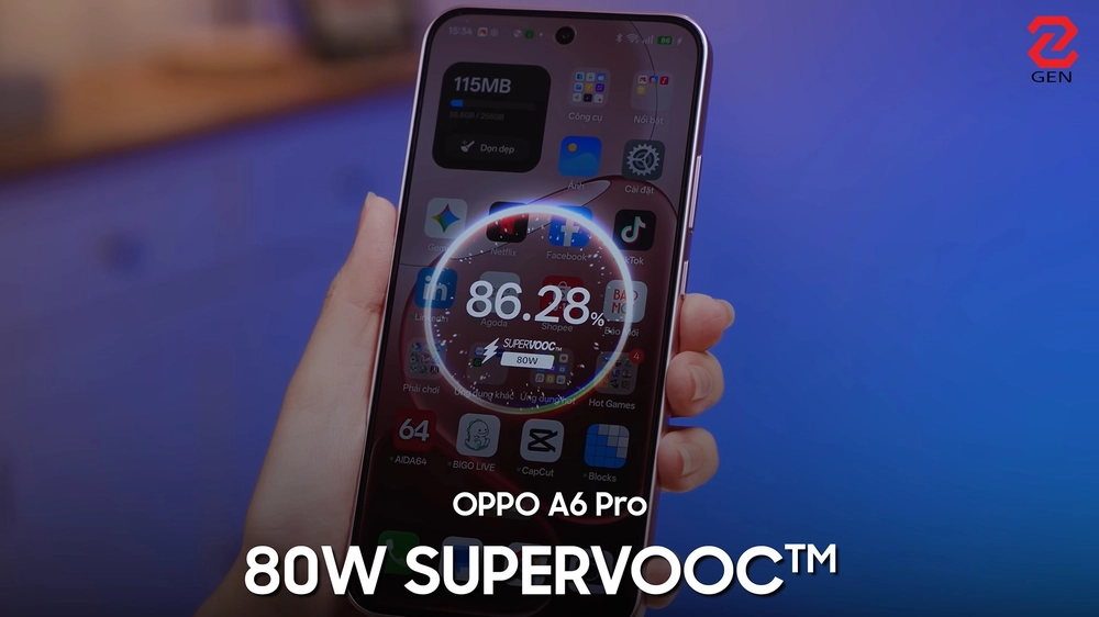 Test pin OPPO A6 Pro: Máy phổ thông nhưng pin "khủng long"