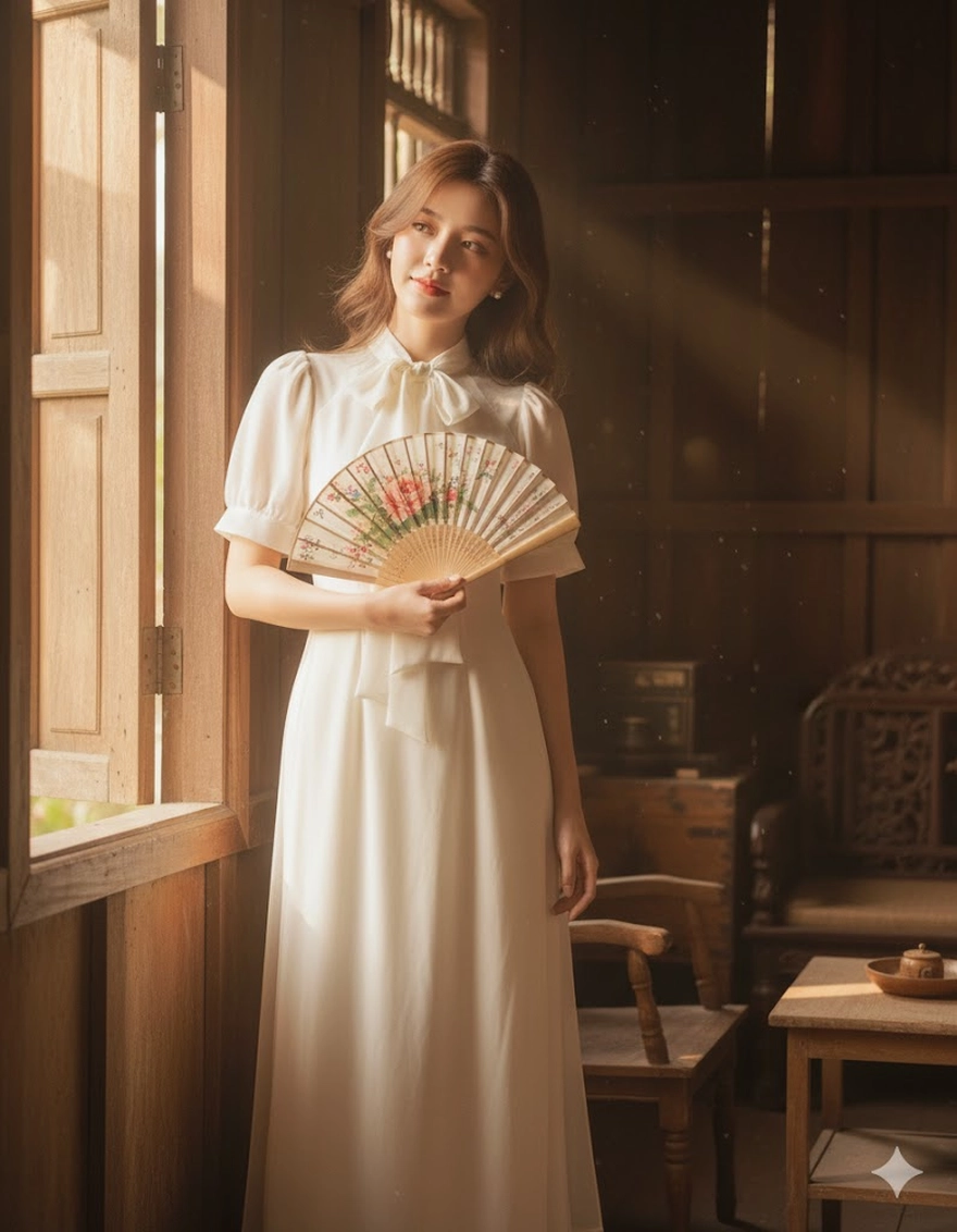 Vẻ đẹp phụ nữ Việt trong tà áo dài bằng Prompt AI