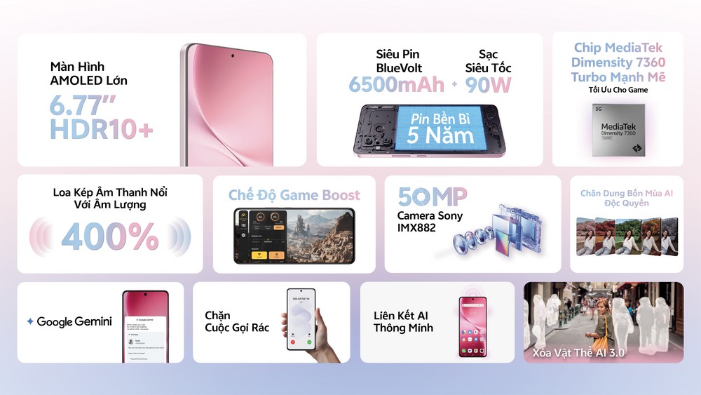 vivo V60 Lite 5G: Giải trí đỉnh, pin siêu bền