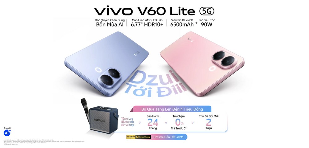 vivo V60 Lite 5G: Bền mượt vượt thời gian, giúp gạt bỏ mọi “dán nhãn” về nữ giới dùng đồ công nghệ