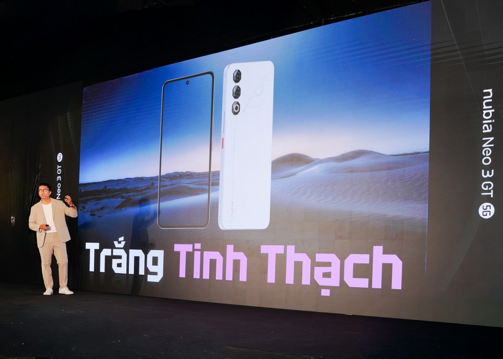 ZTE ra mắt nubia NEO 3 GT 5G trắng, tái hợp Saigon Phantom