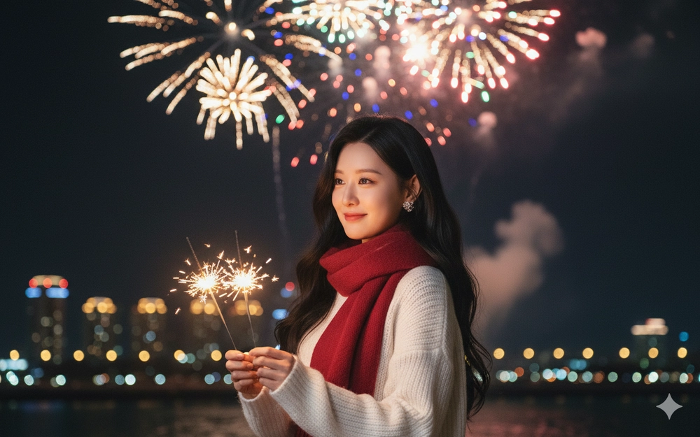 Check-in pháo hoa sớm với 1 câu lệnh Gemini AI