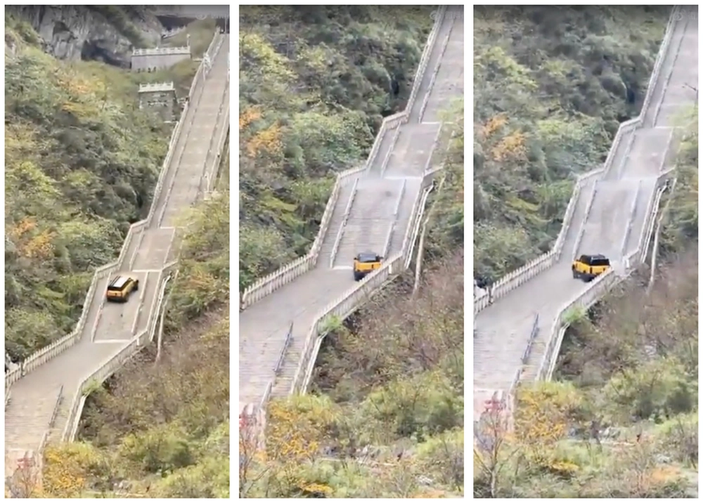 Leo "cổng trời" thất bại, xe SUV của Chery suýt rơi xuống vực