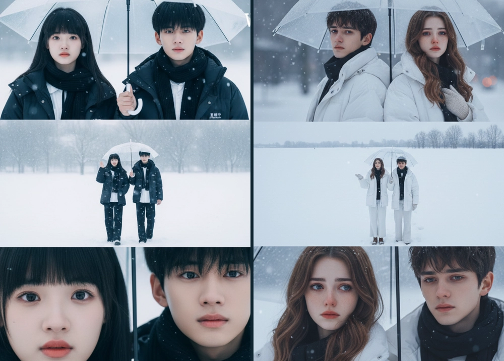 Bắt trend tạo ảnh AI couple tuyết rơi lãng mạn hot TikTok