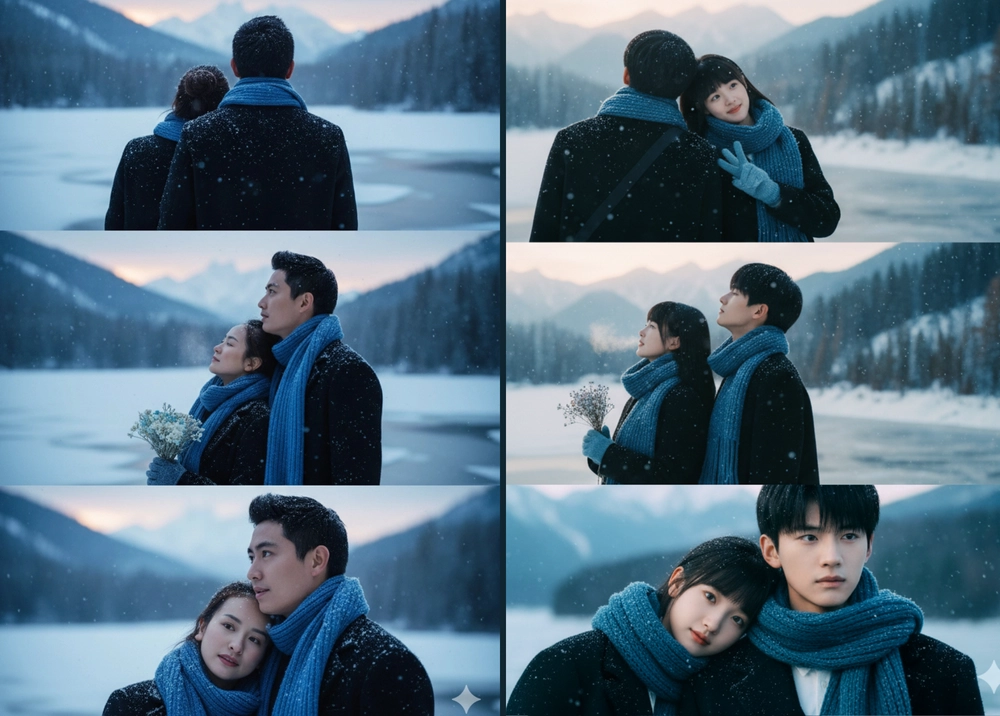 Bắt trend tạo ảnh AI couple tuyết rơi lãng mạn hot TikTok