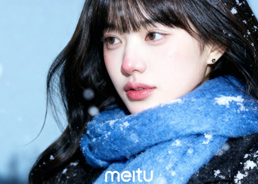 Cách tạo ảnh tuyết rơi bằng Meitu đang hot TikTok