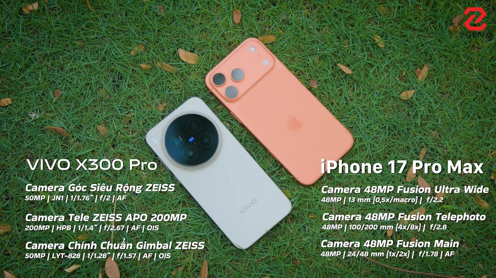 Camera của iPhone 17 Pro Max và vivo X300 Pro: Ai hơn ai?