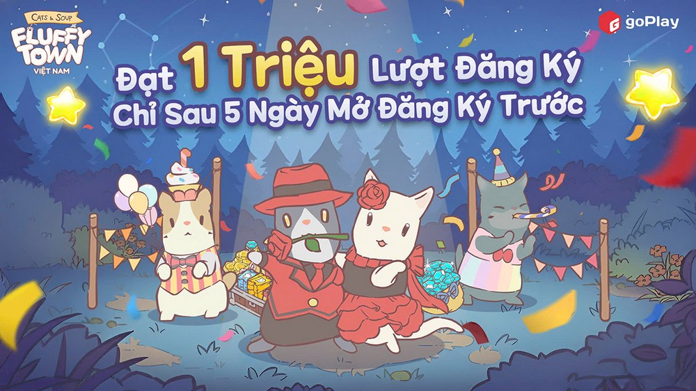 Cats & Soup: Fluffy Town đạt 1 triệu đăng ký sau 5 ngày